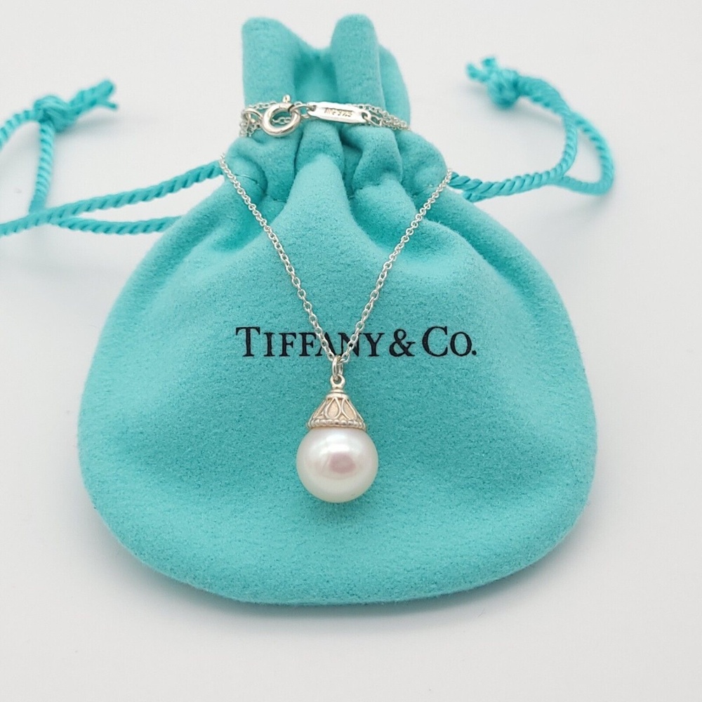 Tiffany & Co Ziegfeld Gatsby Collection Pearl Necklace,Sterling Silver Retired
